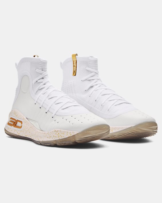 Men's UA Curry 4 Retro Basketball Shoes in White image number 3